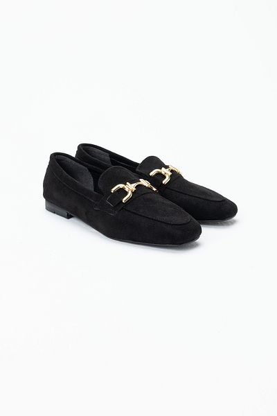 Ekol Tamara Velvet Buckle Loafer Shoes