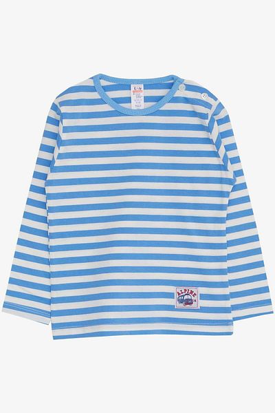 Breeze Baby Boy Long Sleeve T-Shirt Striped 9 Months-3 Years, Light Blue