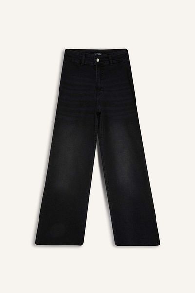 DeFacto Culotte Lange Jeanshose mit hoher Taille E2159ax24wn
