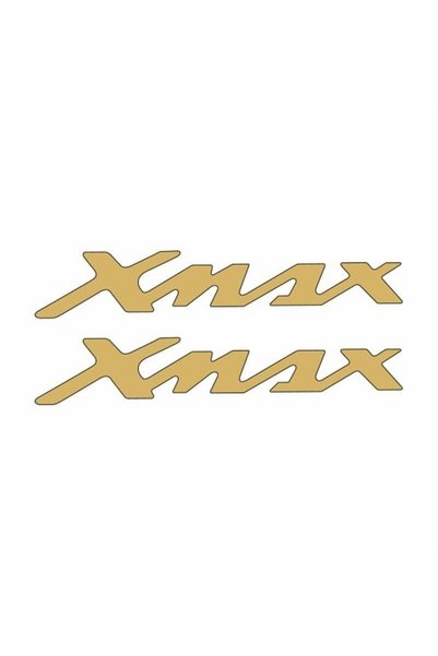 gogo premium YAMAHA XMAX UYUMLU DAMLA YAZI GOLD 22x4 cm STİCKER
