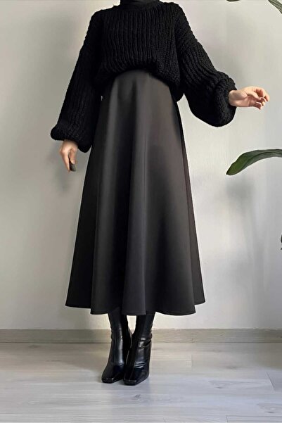 CNG MODA تنورة حجاب واسعة من القماش المنتفخ للسيدات