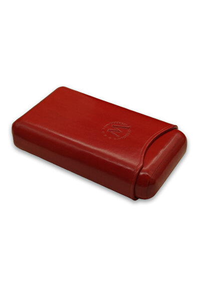MONTES LEATHER Montes Gerçek Deri El Yapımı Puro Kılıfı Üçlü (65 Ring) Paris