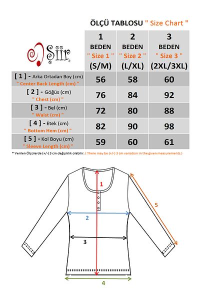 Şiir Ruvi Women's Ecru U-Neck Placket Combed Cotton Blouse - Long Sleeve Body & T-Shirt