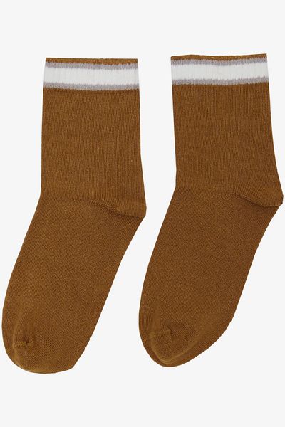 Katamino Striped Mustard Yellow Socks for Girls - Age 1-14
