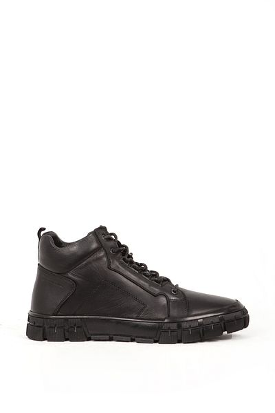 Hammer Jack Ανδρικά Comfort Lace-up Casual Boots Real Leather Hj 23660m Μαύρο