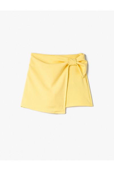Koton Shorts Skirt Waist Double Breasted Side Tied