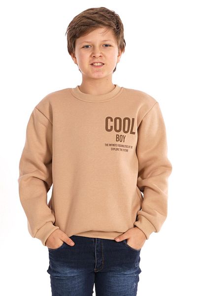 zepkids Cool Boy Printed Beige Color Boy Sweat