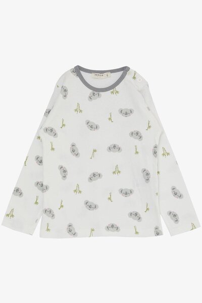 Breeze Baby Girl Pajama Set Cute Koala Patterned 9 Months-3 Years, Ecru