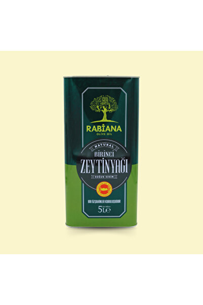 Rabiana zeytin & zeytinyağı Natürel Birinci Mut Zeytin Yağı 5 LT Teneke