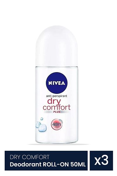 NIVEA DRY COMFORT Deodorant ROLL-ON 3 Pieces x 50ML