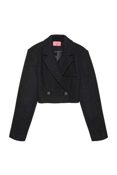 Quzu Μαύρο Stamp Blazer Jacket