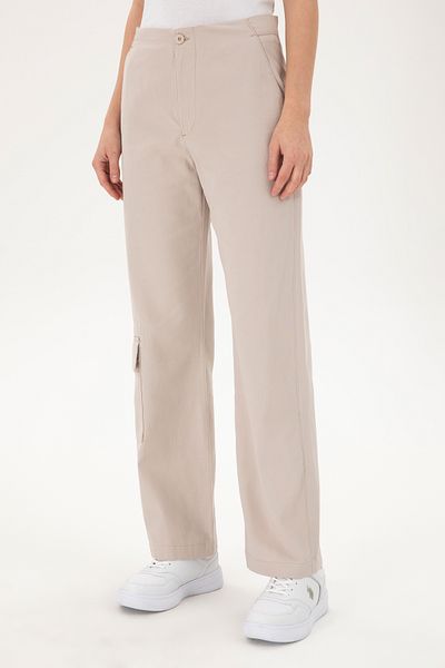 U.S. Polo Assn. Women's Stone Cargofit Canvas Trousers 50290855 -Vr049
