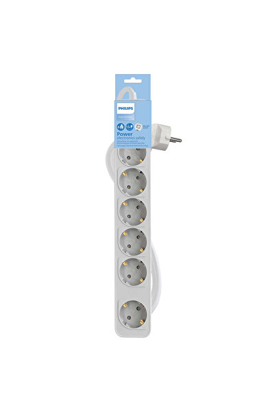 Philips Chp2164w Beyaz Çocuk Korumalı 6'lı Priz 1,5m