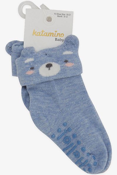 Katamino Baby Boy Socks 3D Li Abs Li 6 Months-2 Years, Light Blue