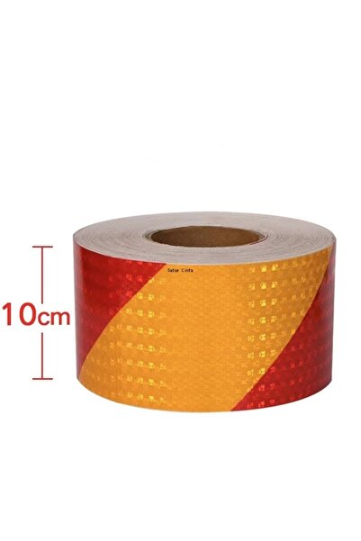 choice2 Red-Y-10cm-L 5cm/10cm/15cm/20cm*5M Red Yellow Twill Reflective Tapes ...