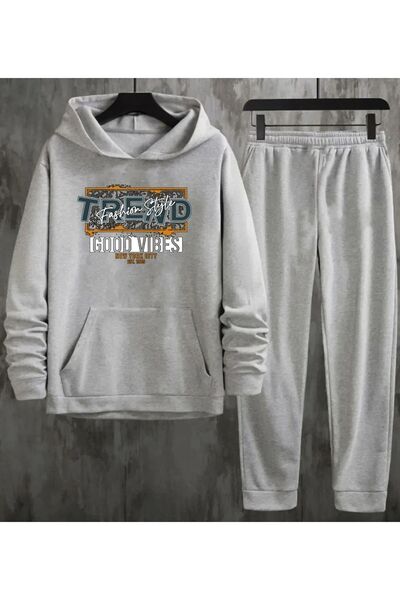 Nebulaa Tekstil Σετ αθλητικής φόρμας Good Vibes Φούτερ Jogger - Φούτερ με εμπ...