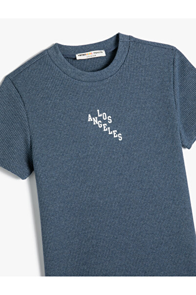 Koton Tisort Лос-Анджелес з принтом з коротким рукавом