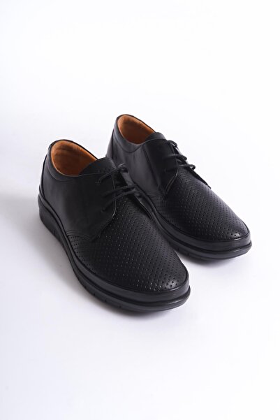 CZ London Kadın Hakiki Deri Bağcıklı Düz Taban Önü Delikli Günlük Rahat Ayakkabı