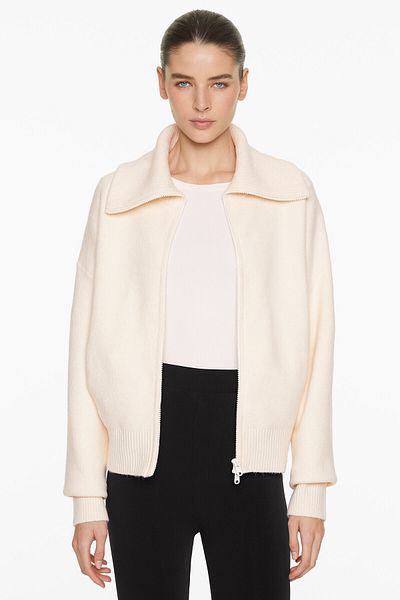 Oysho Zipped knit jacket