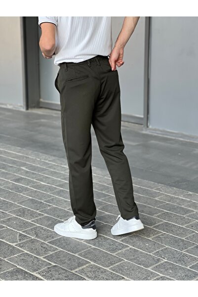 ElitWear Erkek Siyah Jogger Kesim Bel Lastikli Ve İpli Chino pantolon