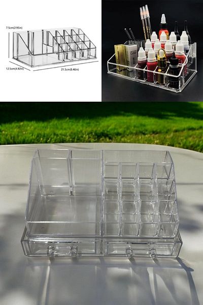 Comprox 18 Compartment Makeup Organizer Organizer Set with 2 Drawers