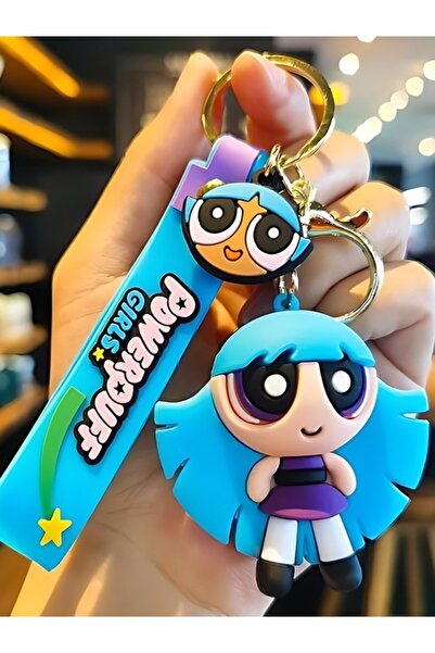 Afra Tedarik Powerpuff Girls Bliss Blue Figure Keychain Accessory Bag Ornamen...
