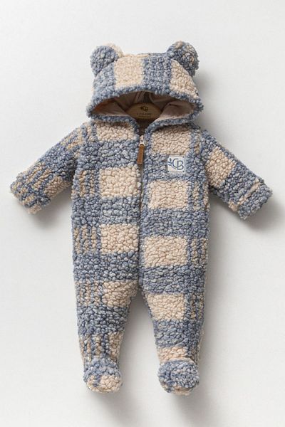 Cassiope Thick Winter Wellsoft Girls and Boys Jumpsuit with Hooded Lining Booties