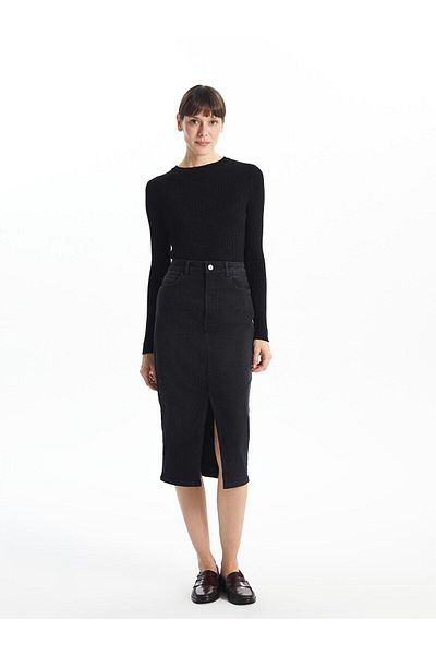 LC Waikiki LCWAIKIKI Pulover tricotat pentru femei cu aspect strălucitor, clasic, cu sclipici