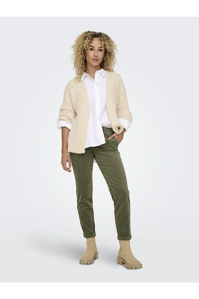 ONLY Women's Green Onlbiana-Blair Mw Cord Chino Pant Pnt Pants 15328045 -Kalamata