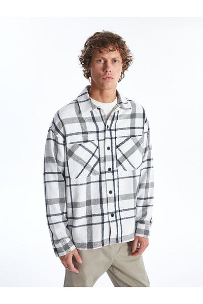 LC Waikiki LCW Casual καρό Άνετη εφαρμογή Μακρυμάνικο καρό ανδρικό πουκάμισο ξυλοκόπο
