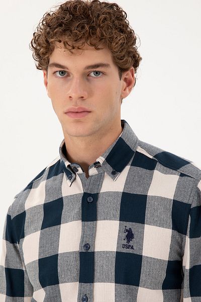 U.S. Polo Assn. Мъжка тъмносиня риза с дълъг ръкав 50296085 -Vr033