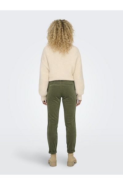 ONLY Women's Green Onlbiana-Blair Mw Cord Chino Pant Pnt Pants 15328045 -Kalamata