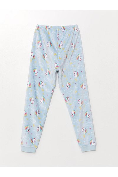 LC Waikiki Set de pijamale pentru fete de pluș pentru copii LCW Kids