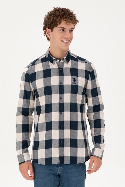 U.S. Polo Assn. Мъжка тъмносиня риза с дълъг ръкав 50296085 -Vr033