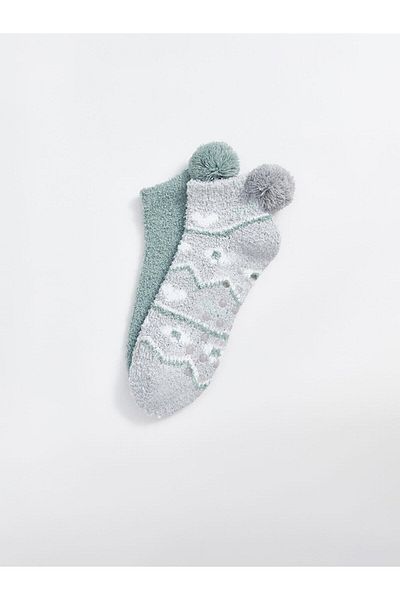 LC Waikiki LCW DREAM Бродирани дамски домашни чорапи 2 бр