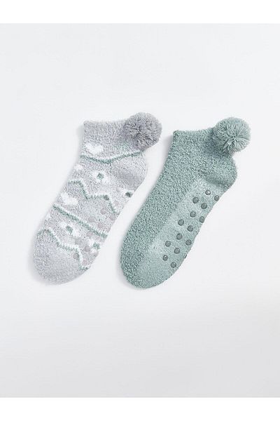 LC Waikiki LCW DREAM Бродирани дамски домашни чорапи 2 бр