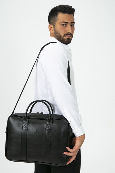 Necati Çanta حقيبة كمبيوتر محمول Macbook Organizer مقاس 15.6 بوصة و16 بوصة باللون الأسود