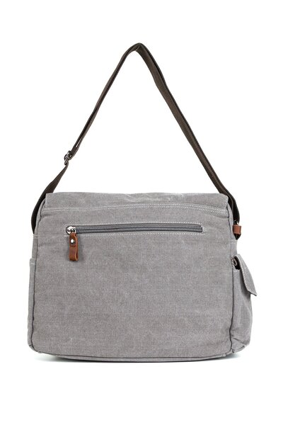 Necati Çanta Сумка з сірого полотна - 15,6 дюймів для ноутбука, водонепроникна поштова сумка