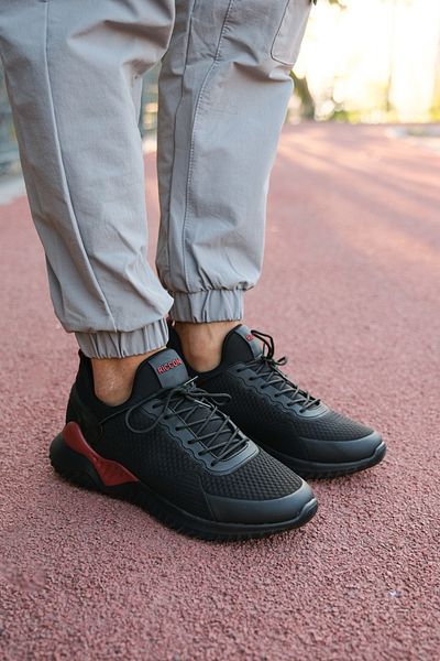 Riccon Černé červené unisex tenisky00122044