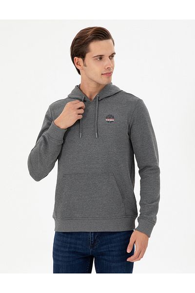 U.S. Polo Assn. Men's Anthracite Melange Sweatshirt 50293454 -Vr081