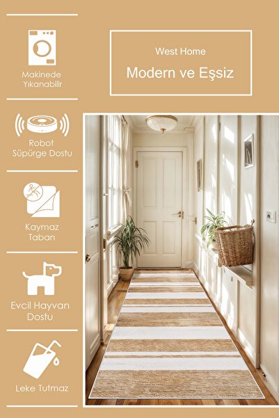 West Home Machine washable non-slip base stain-resistant modern cutting runner kitchen runner carpet runner