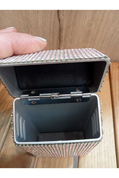 NESGIFT Janjanlı (Neon) Taşlı Touch Metal Sigara Kutusu