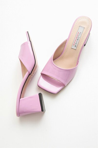 Niloshka Dublin Lilac Patent Leather Women's Slippers
