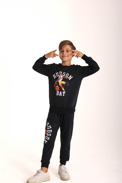 TRENDİMİZBİR Black Hudson Mr. Double Suit for Boy