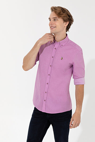 U.S. Polo Assn. Men's Violet Long Sleeve Basic Shirt 50246368 -Vr037
