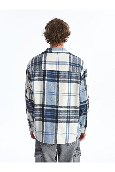 LC Waikiki LCW Casual Ekoseli Rahat Kalıp Uzun Kollu Ekose Erkek Oduncu Gömlek Ceket