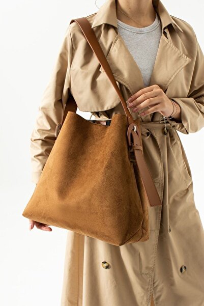 İAMBTŞY Dámská kožená taška přes rameno Puppy Suede