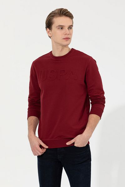 U.S. Polo Assn. Ανδρικό φούτερ μπορντό Basic 50254503 -VR014
