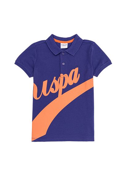 U.S. Polo Assn. Синя тениска с поло яка за момче 50248431-VR212