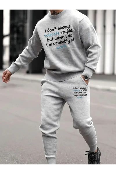bellanova Unisex New Season Cotton Hooded Sweatshirt Sweatpants 2Li Set